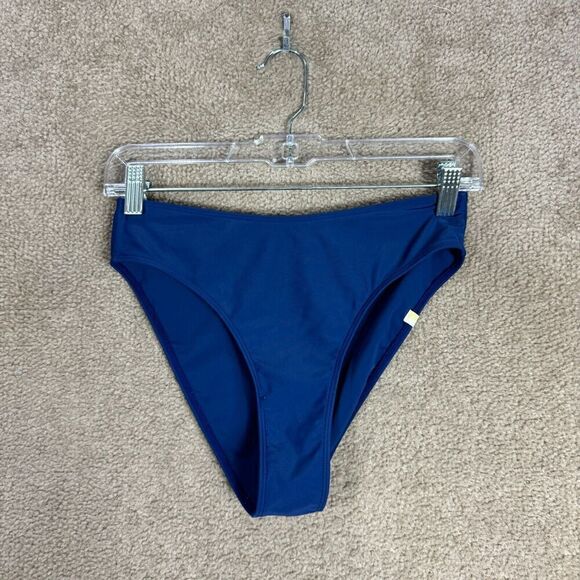 Summersalt The High Leg Bikini Bottom Womens Size 4 Deep Blue Mid Rise Swimming - Picture 2 of 10